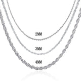 SILVER TWIST ROPE CHAIN